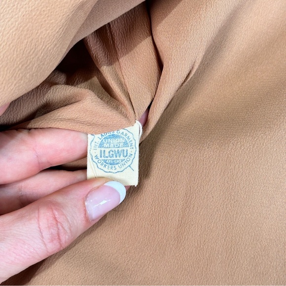 Bardley vintage wool blend peacoat tailored double breasted camel coat medium - Picture 12 of 15